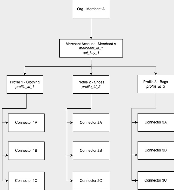 A merchant with single merchant account and multiple business profile under the merchant account